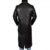 black leather trench coat