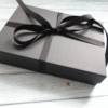 black leather wallet gift box