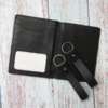 leather wallet and keychain collection together
