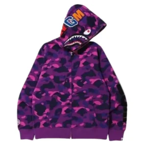 bape camo shark hoodie