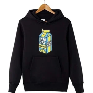 Black hoodie with logo