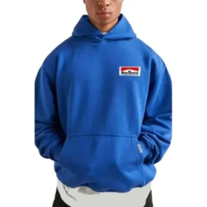 blue hoodie