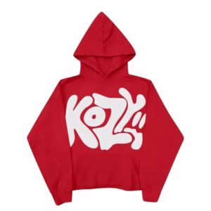 Y2K Kozy Pullover Red Fleece Hoodie