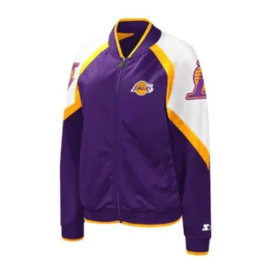 lakers purple starter jacket