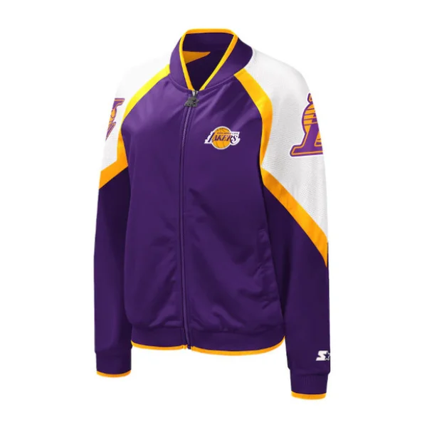 lakers purple starter jacket