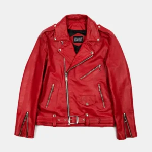red leather jacket