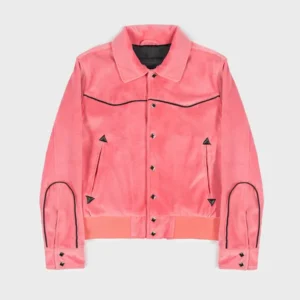 pink velvet jacket