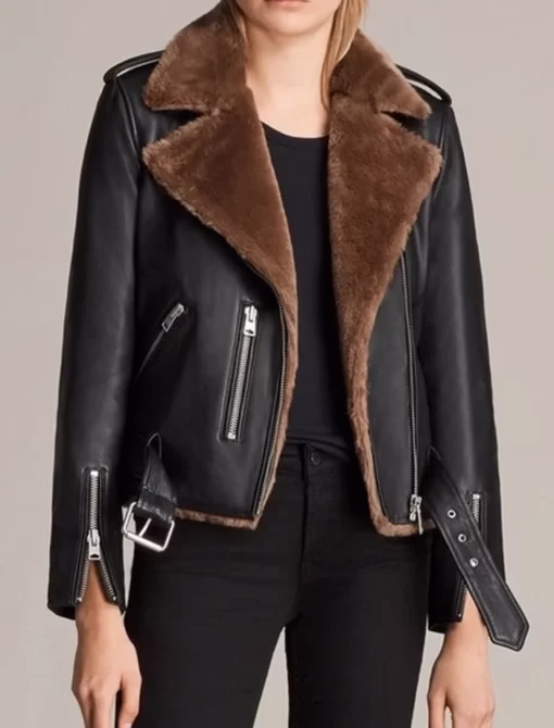 Adah Slim Fit Shearling Jacket