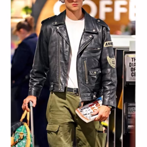 Jacob Elordi Avirex Daytona Leather Jacket