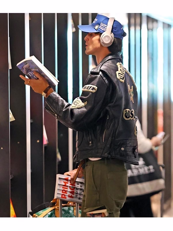 Jacob Elordi Avirex Daytona Leather Jacket - Image 3