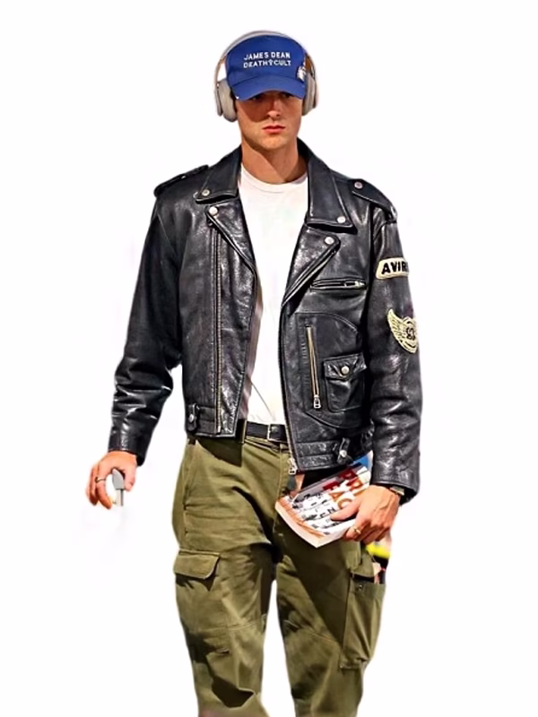 Jacob Elordi Avirex Daytona Leather Jacket - Image 2