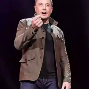 Elon Musk Black Waxed Cotton Jacket