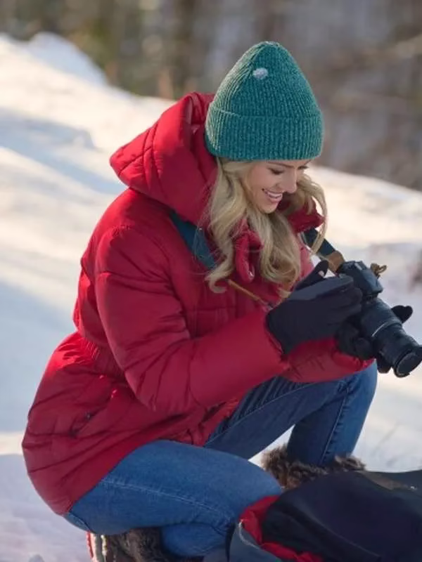 Rebecca Dalton Falling Snowflakes Red Jacket - Image 2