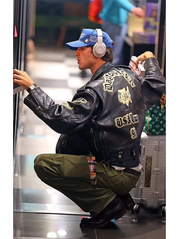 Jacob Elordi Avirex Daytona Leather Jacket - Image 4