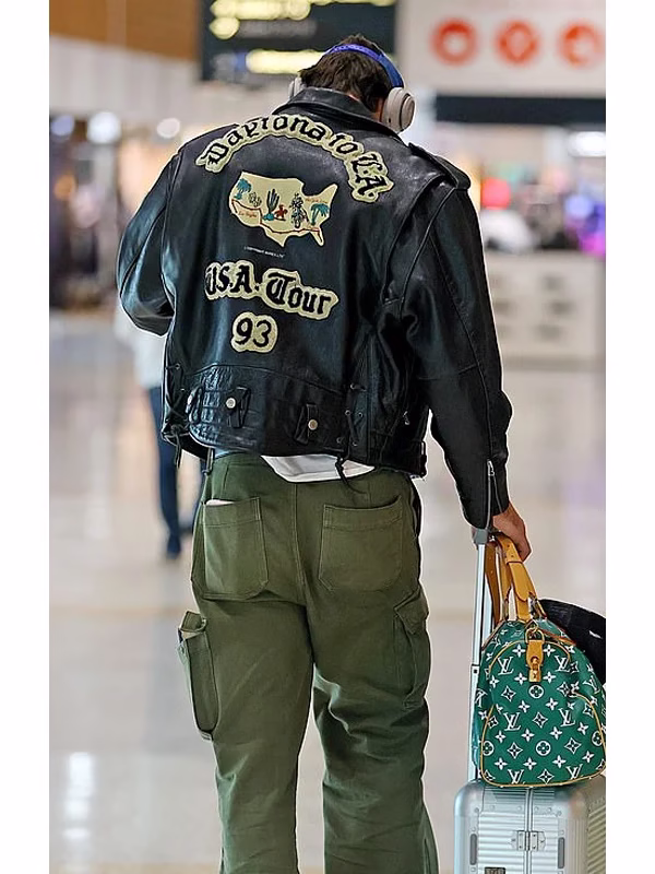 Jacob Elordi Avirex Daytona Leather Jacket - Image 6