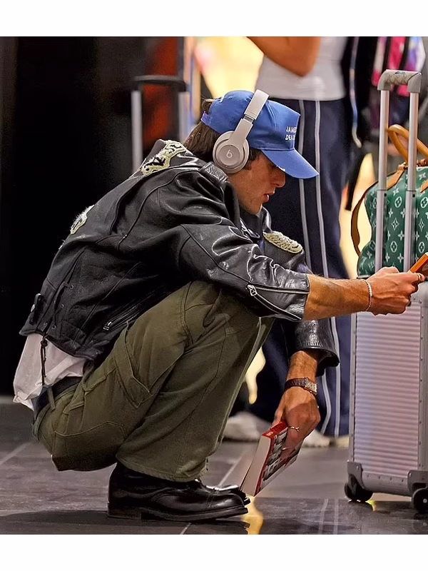 Jacob Elordi Avirex Daytona Leather Jacket - Image 5