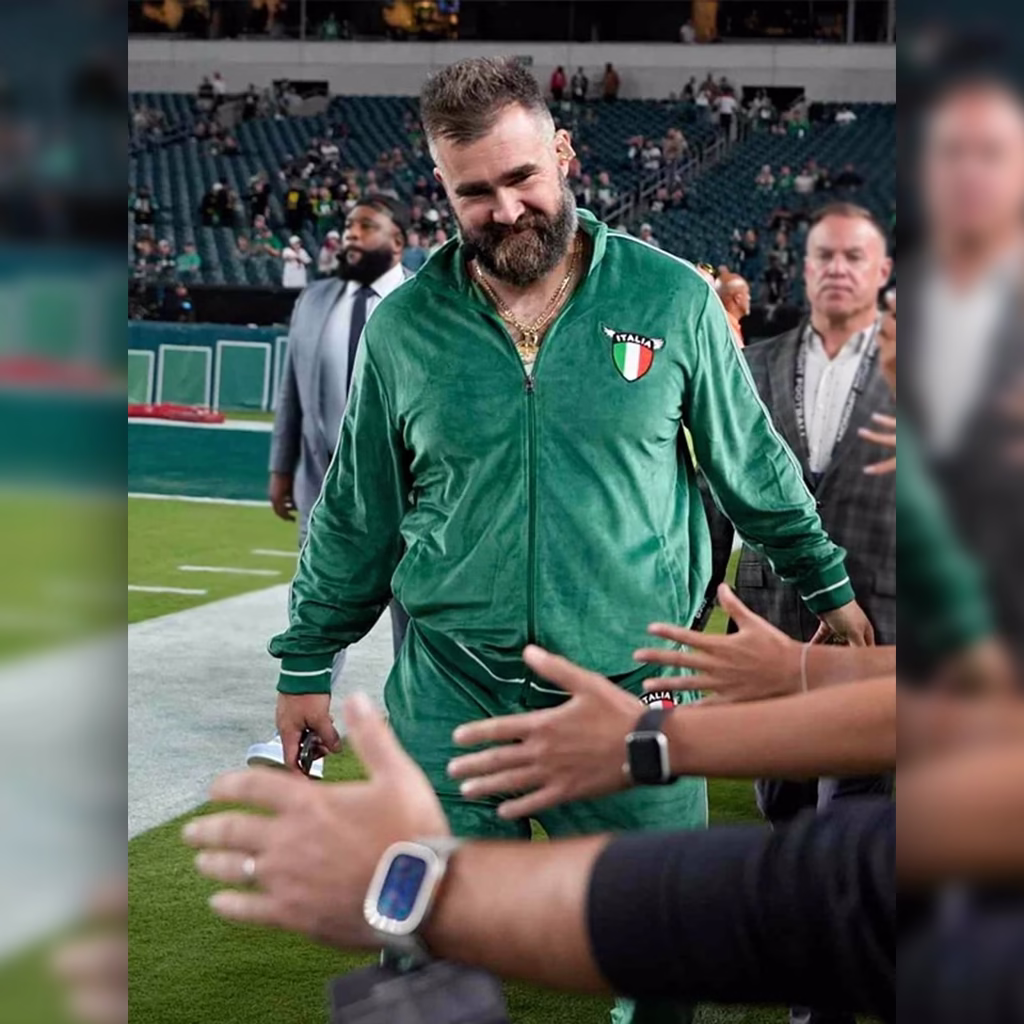 Jason Kelce Italia Velvet Tracksuit - Image 4