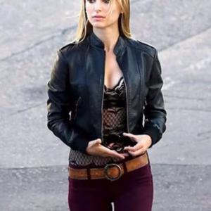 Natalie Portman Black Leather Jacket
