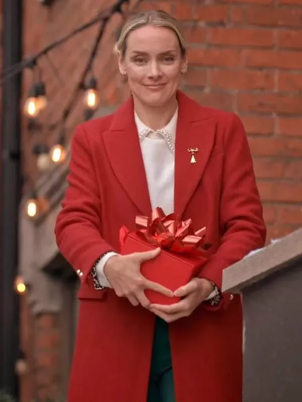 Rachel Skarsten Christmas Charade Red Coat