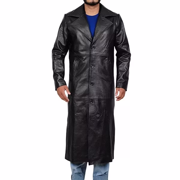 The Undertaker Long Leather Coat - Image 2