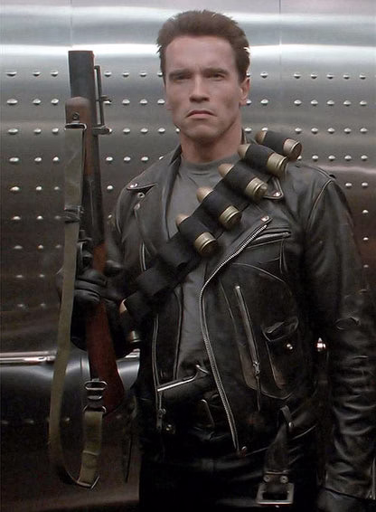 Arnold Terminator 2 Leather Jacket - Image 4