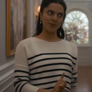 Sara Silva White Striped Sweater