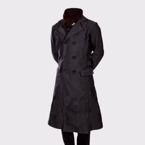 Men’s Black Wool Sherlock Trench