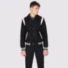 Black And White Men's Varsity Letterman Jacket - Image 12